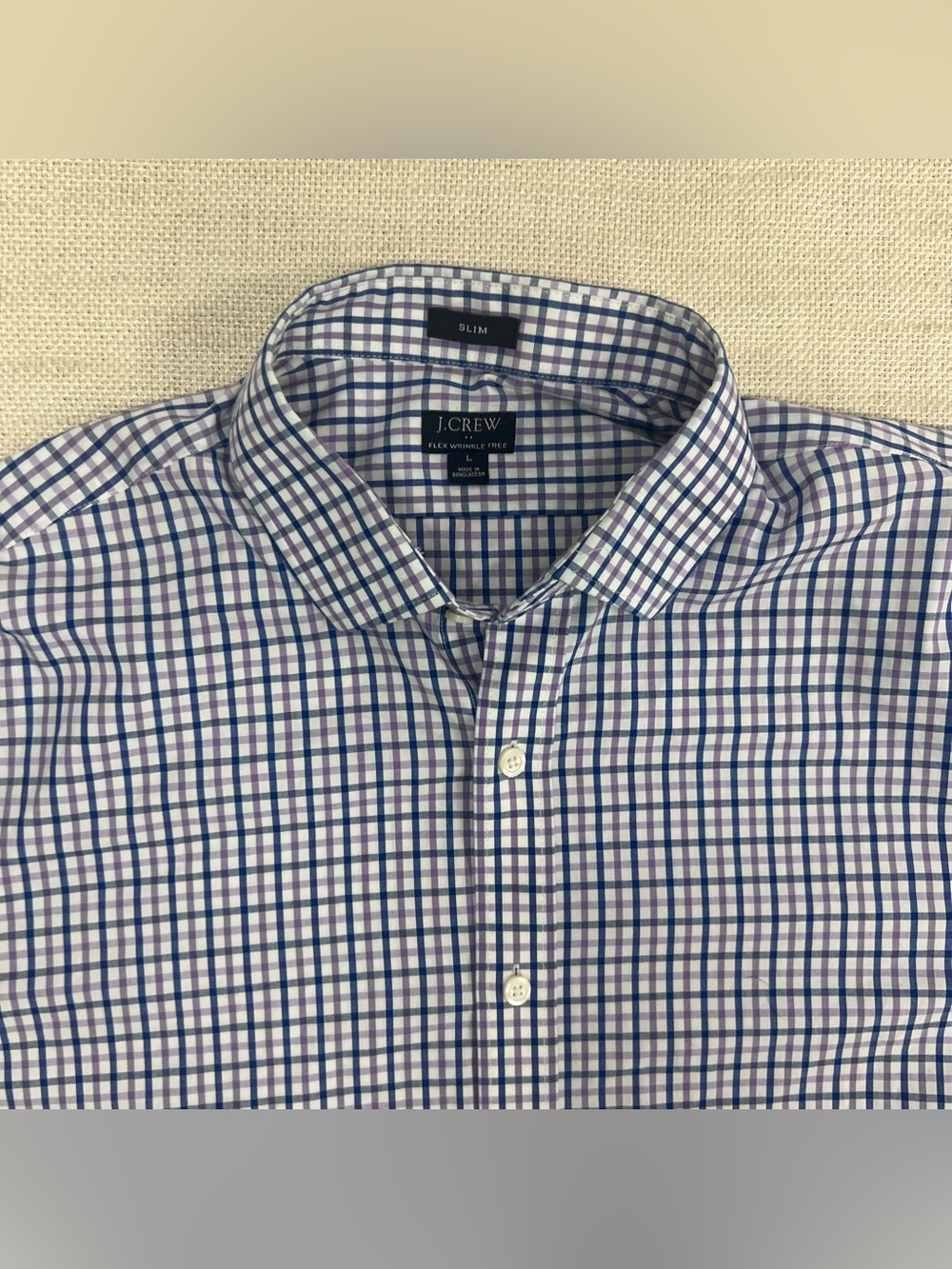 J.Crew Slim Fit Flex Wrinkle Free Shirt L